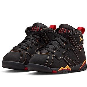 Jordan Retro 7 Black Orange Red Size 8 toddler